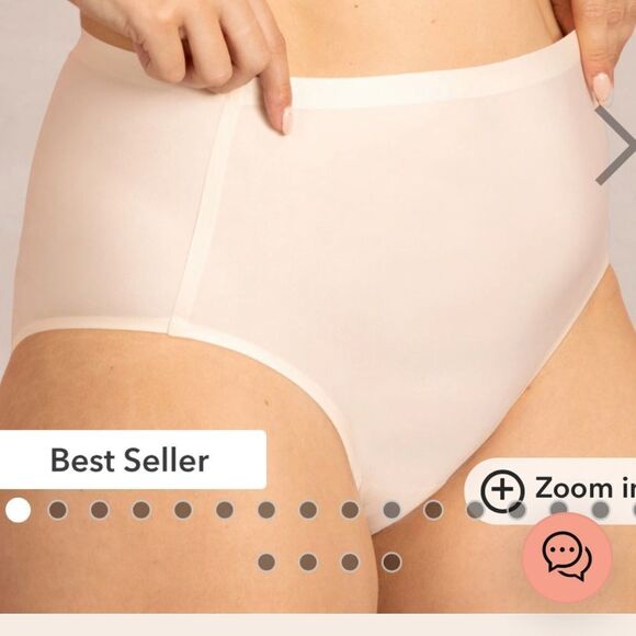 Truekind® Seamless Stretch Mid-Waist Brief LAT (latte)16-24 New in pkg unopened - Picture 5 of 10